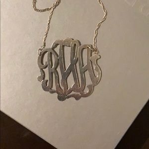 RAH monogram silver necklace
